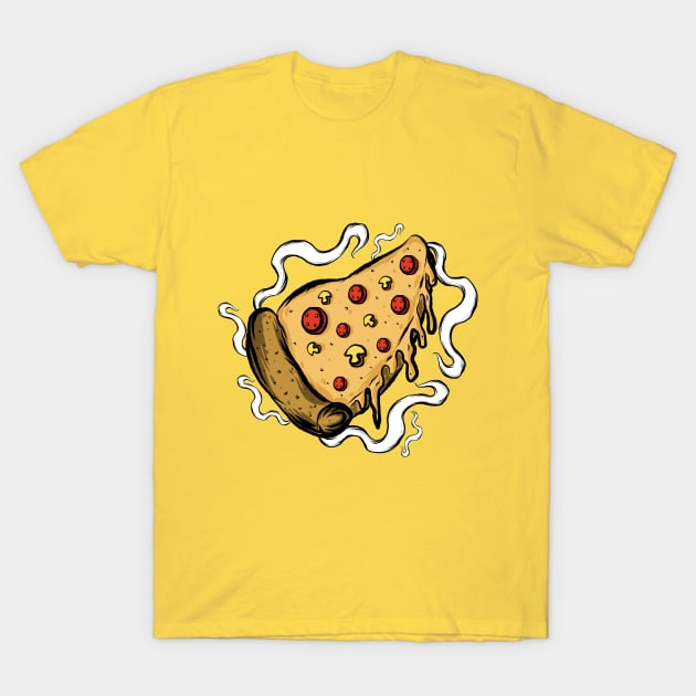 melted mozzarella pizza T-Shirt by Headskull